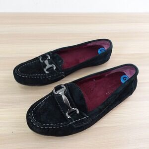 Black Seeker Horsebit Loafer Shoes Mens 6.5 M‎ CYNTHIA ROWLEY Suede Driving Moc